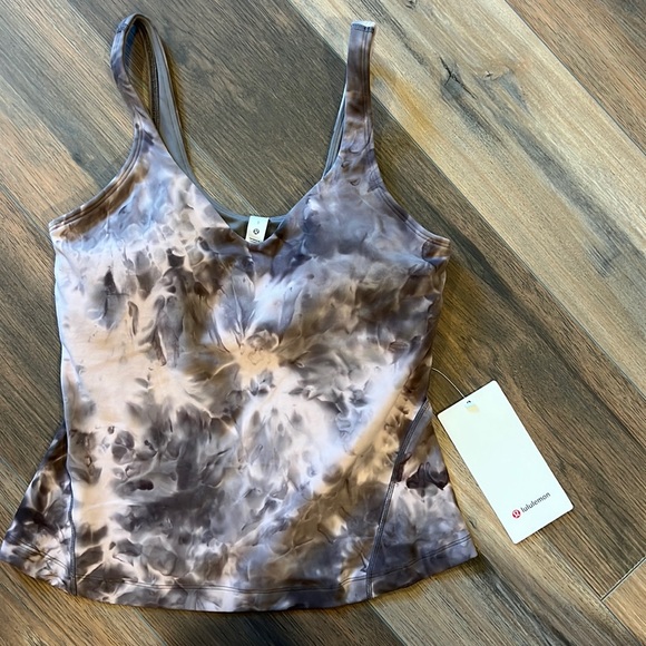 🍋Lululemon Align Tank *Waist Diamond Dye Mink Bery Lunar Rock Shadow Grey Sz 8 - Picture 1 of 4